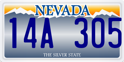 NV license plate 14A305