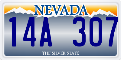 NV license plate 14A307