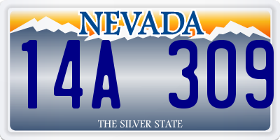 NV license plate 14A309