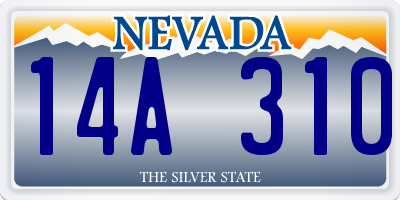 NV license plate 14A310