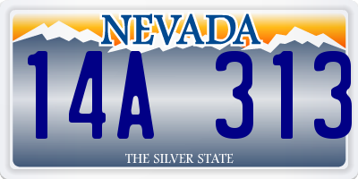 NV license plate 14A313