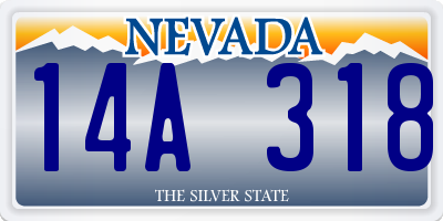 NV license plate 14A318