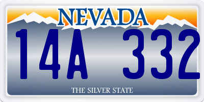 NV license plate 14A332