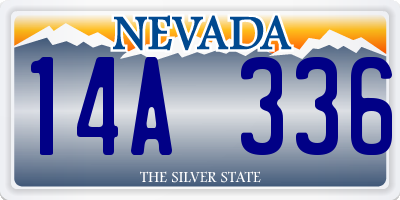 NV license plate 14A336