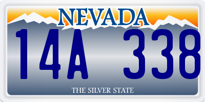 NV license plate 14A338