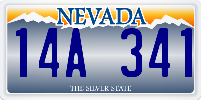 NV license plate 14A341