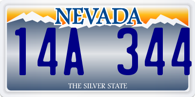 NV license plate 14A344