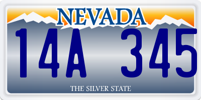 NV license plate 14A345