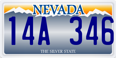 NV license plate 14A346
