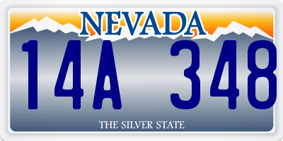NV license plate 14A348