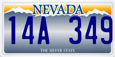 NV license plate 14A349
