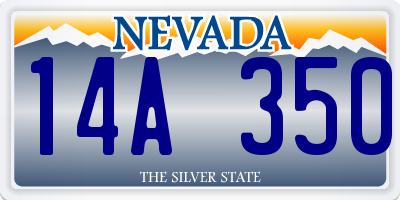 NV license plate 14A350