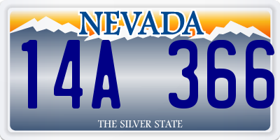 NV license plate 14A366