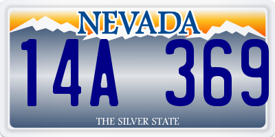 NV license plate 14A369