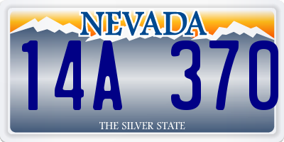 NV license plate 14A370