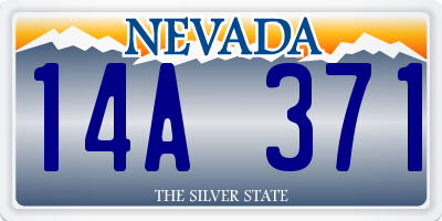 NV license plate 14A371