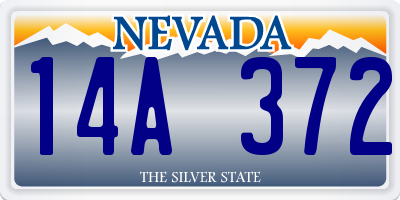 NV license plate 14A372