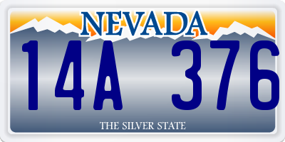 NV license plate 14A376
