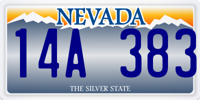 NV license plate 14A383