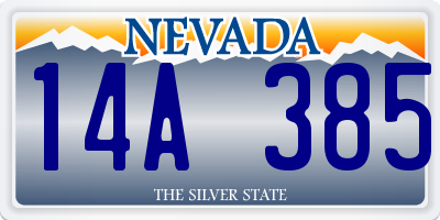 NV license plate 14A385