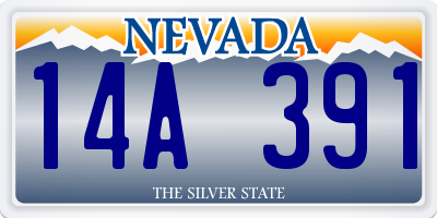 NV license plate 14A391