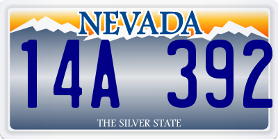 NV license plate 14A392