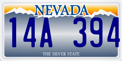 NV license plate 14A394