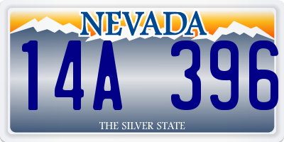 NV license plate 14A396