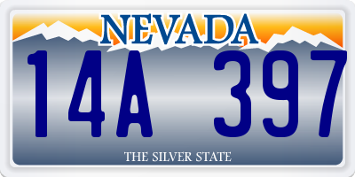 NV license plate 14A397