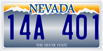 NV license plate 14A401