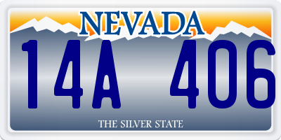 NV license plate 14A406