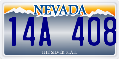 NV license plate 14A408
