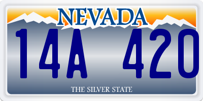 NV license plate 14A420