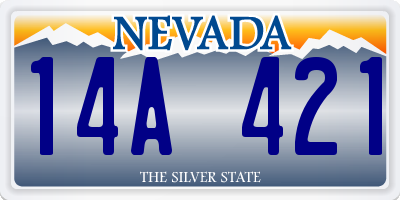 NV license plate 14A421