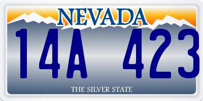 NV license plate 14A423