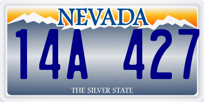 NV license plate 14A427