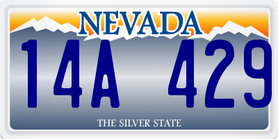 NV license plate 14A429