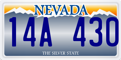 NV license plate 14A430