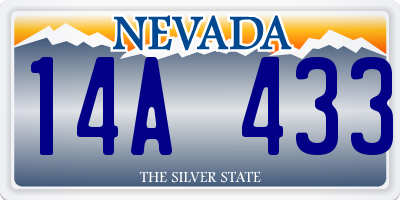 NV license plate 14A433