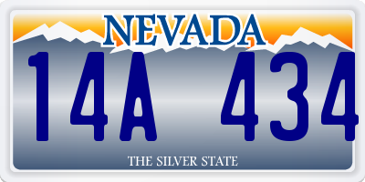 NV license plate 14A434