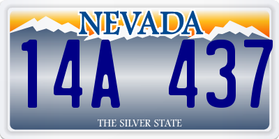 NV license plate 14A437