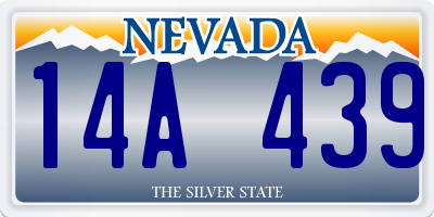 NV license plate 14A439