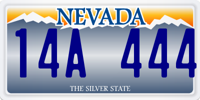 NV license plate 14A444