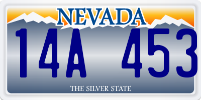 NV license plate 14A453