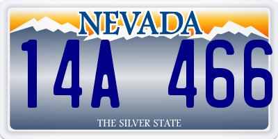 NV license plate 14A466