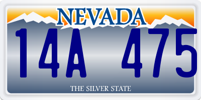 NV license plate 14A475