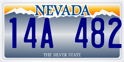 NV license plate 14A482