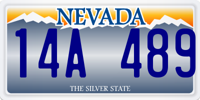 NV license plate 14A489