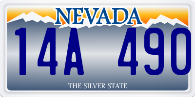 NV license plate 14A490