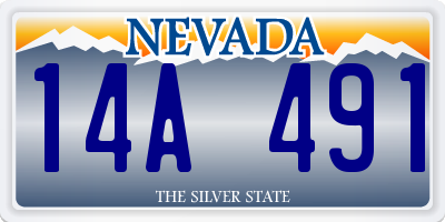 NV license plate 14A491
